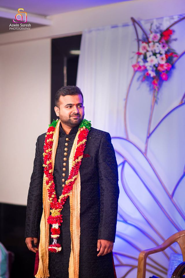 Royal Blue Sherwani with white shall 