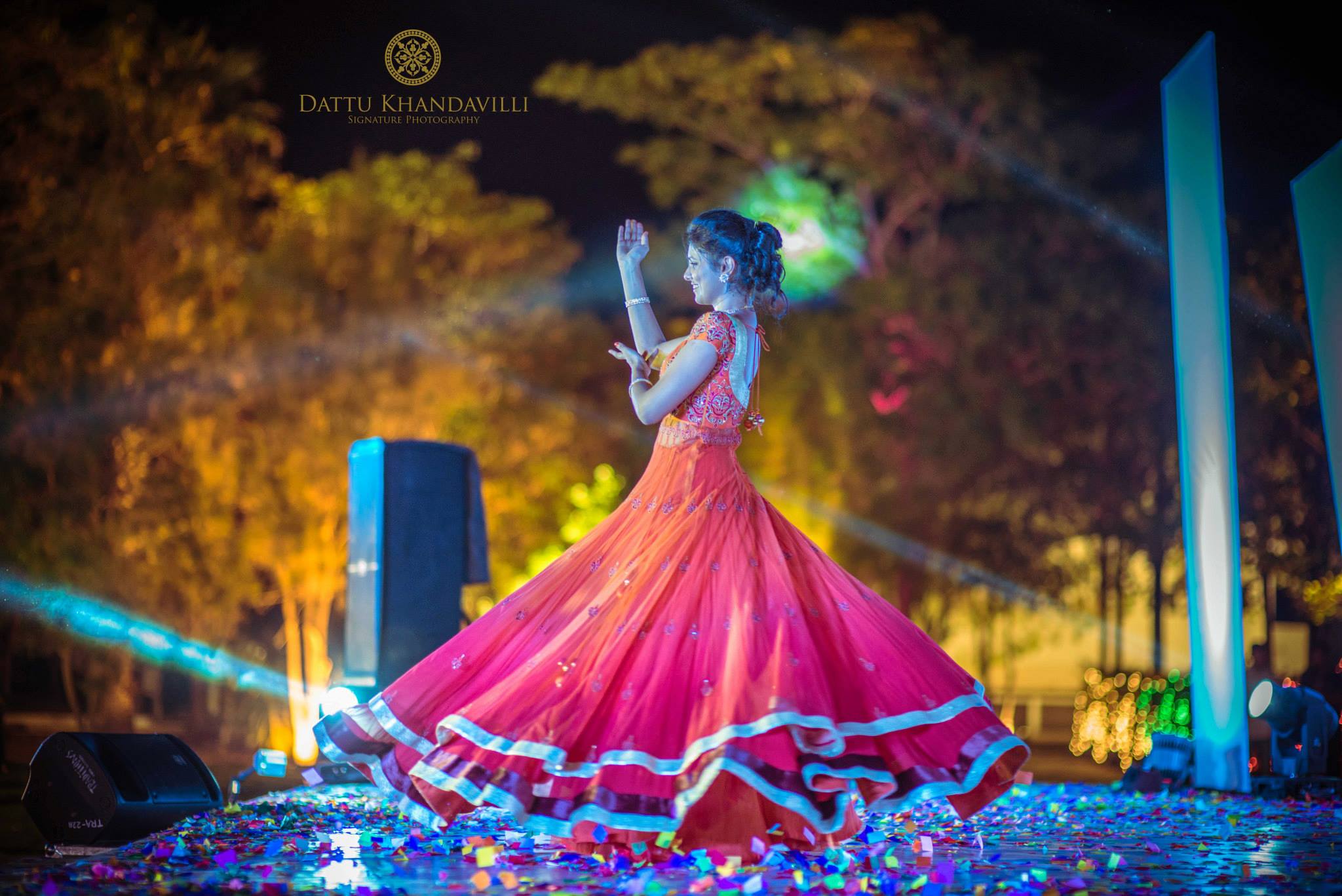 Orange with Pink long salwar