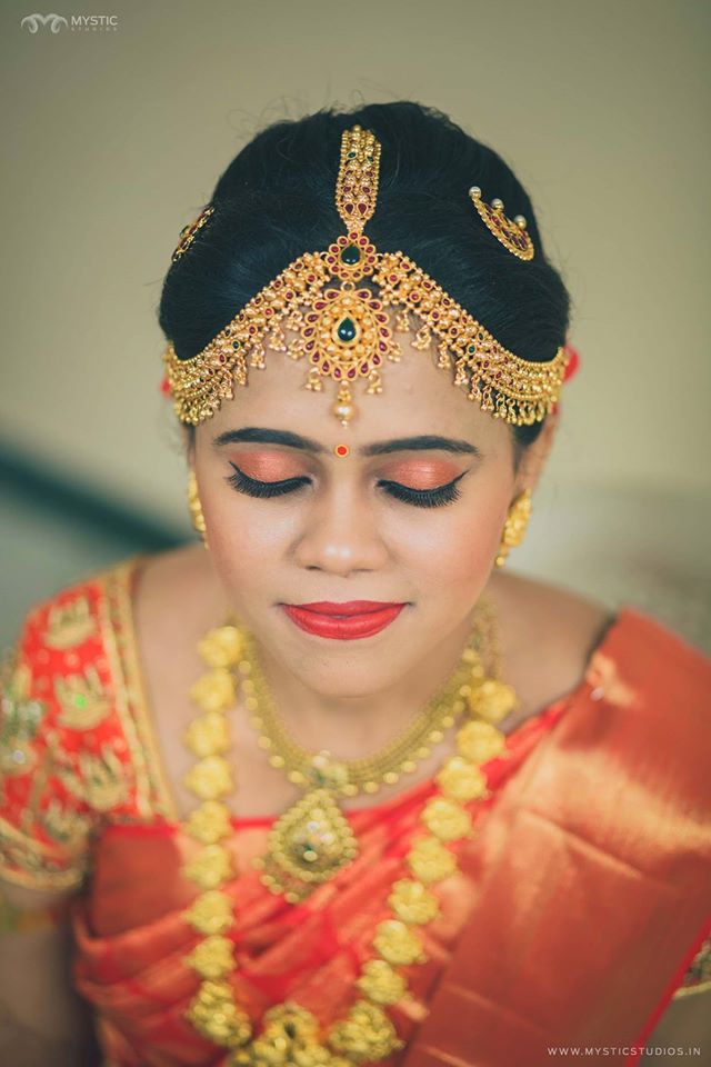 Orange eyes Bridal Eye Makeup