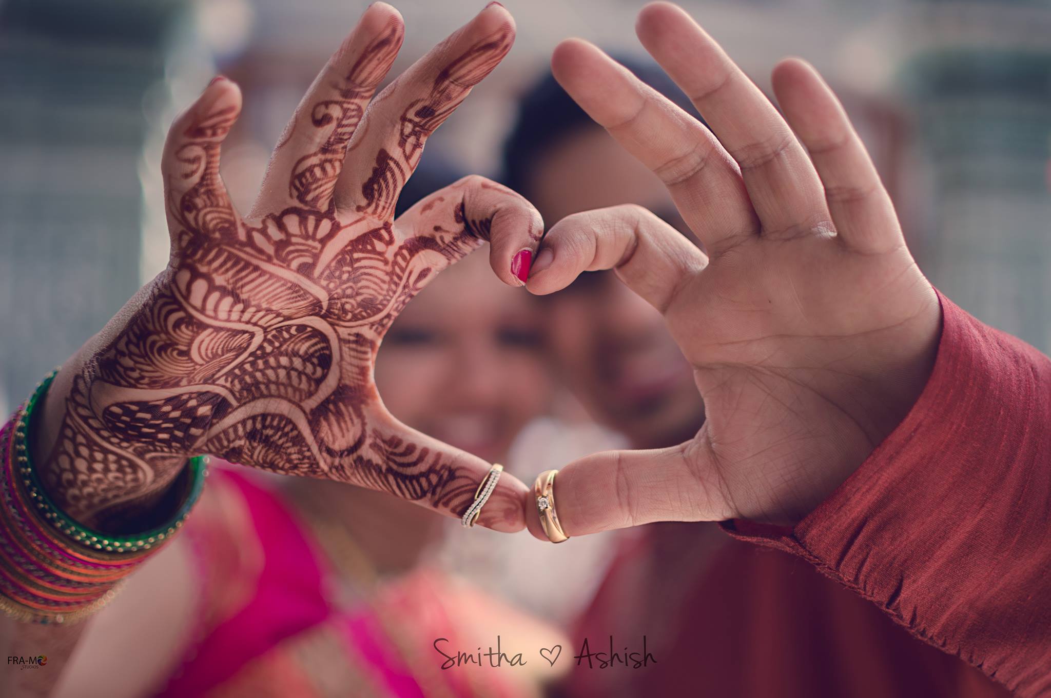 Wedding rings of smitha and ashish