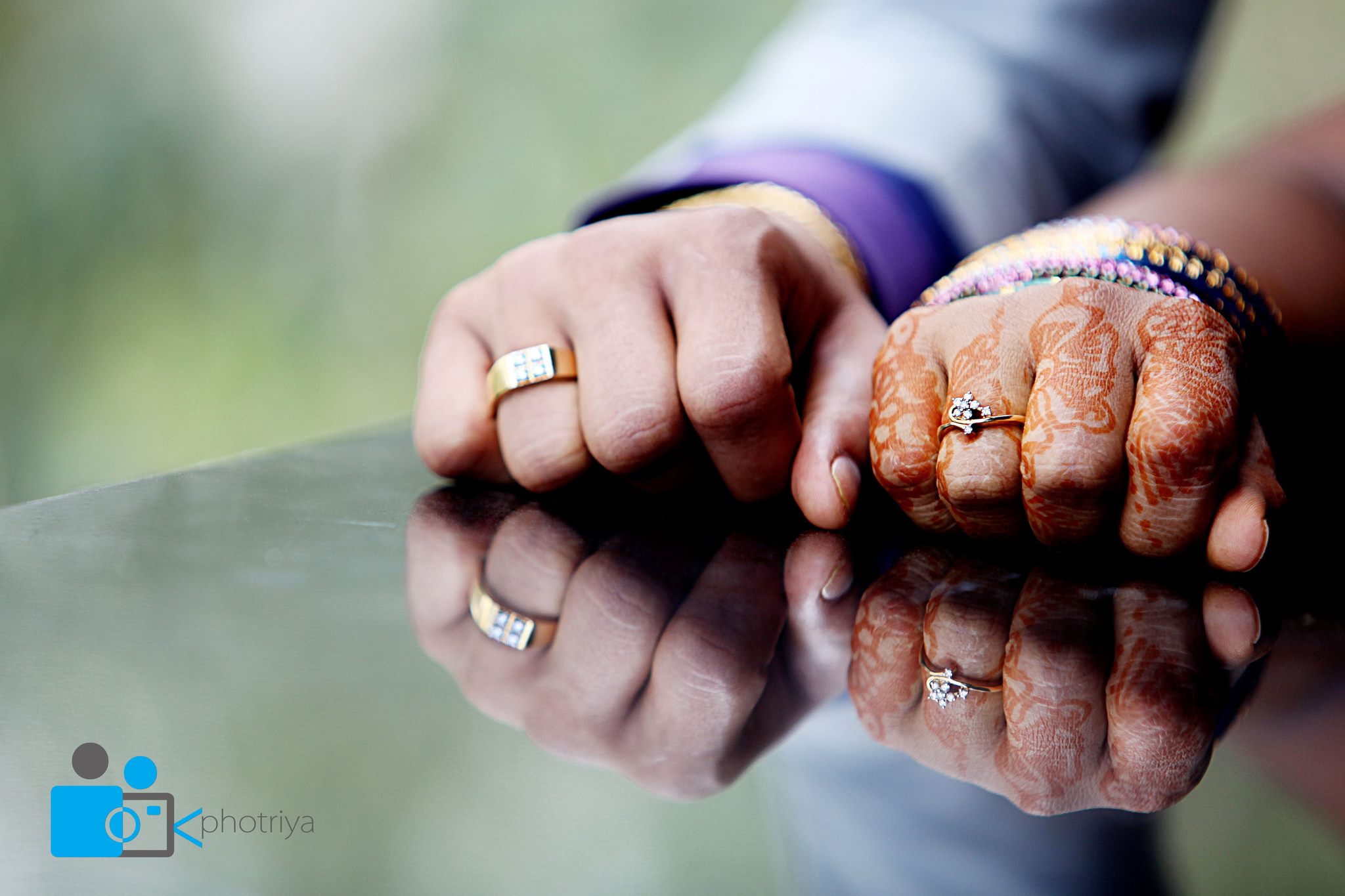 Five stone flower wedding ring