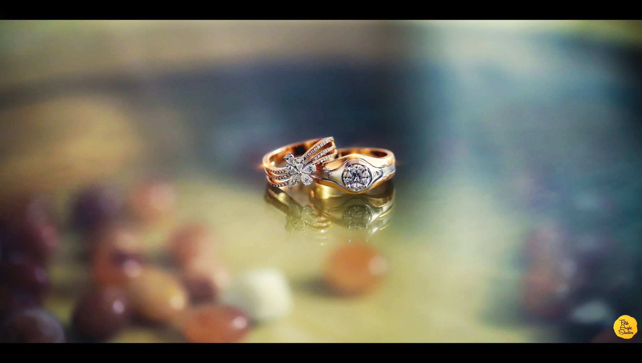 six stone flower wedding ring