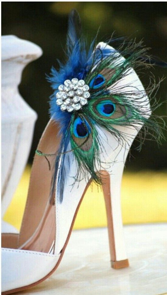 Peacock Feather Bridal Heel