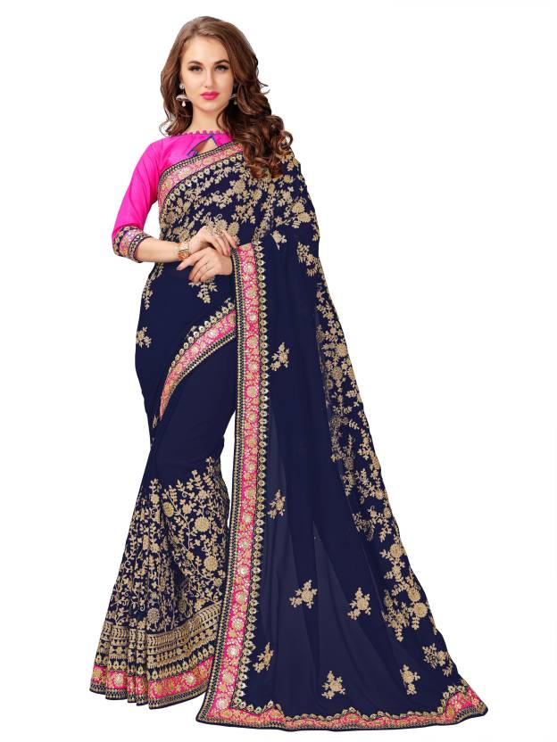 Self Design Bollywood Georgette Saree 