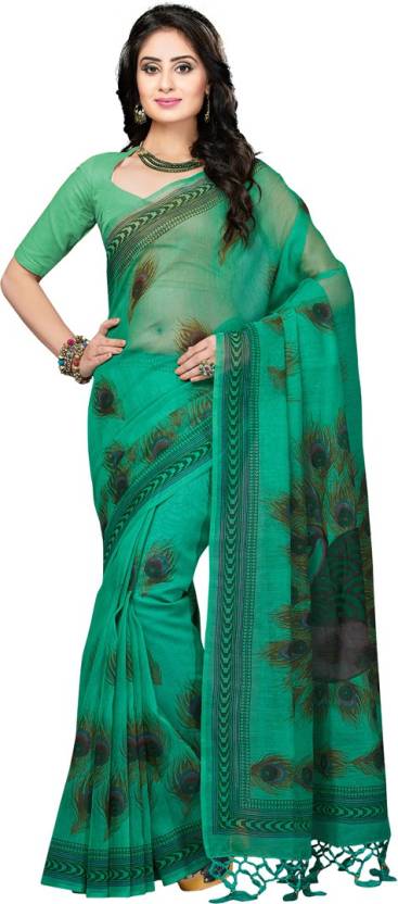 Rani Saahiba Printed Gadwal Polycotton Saree