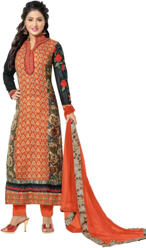 MF Georgette Embroidered Salwar Suit Dupatta Material 