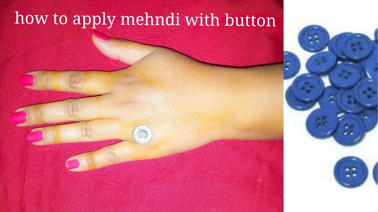 how to apply mehandi design with very easy trick | with the help of button | mehndi design