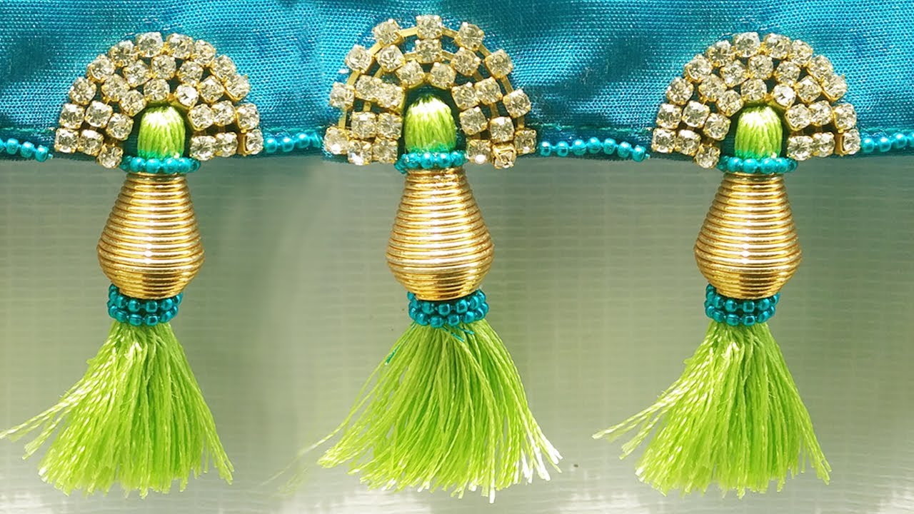 How to make saree kuchu , tassels easily at home