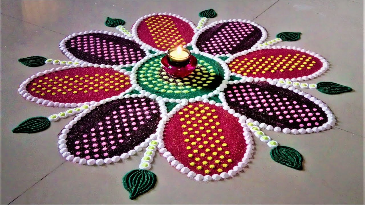 Unique and Innovative Rangoli Designs Using Kitchen Tools