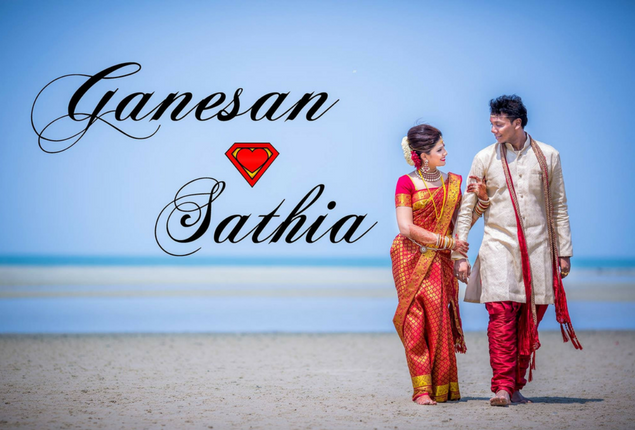 Malaysian Indian beach wedding | Ganesan + Sathia
